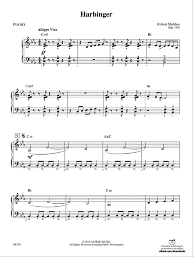 Harbinger: Piano Accompaniment