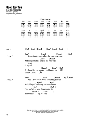 Good For You (from Dear Evan Hansen)