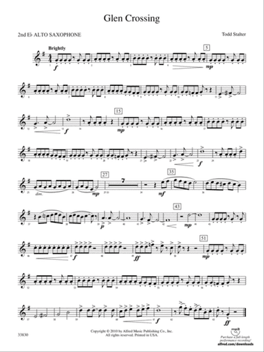 Glen Crossing: 2nd E-flat Alto Saxophone