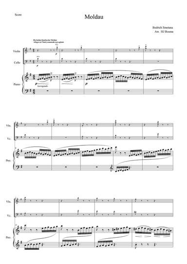 Smetana - Die Moldau for Pianotrio