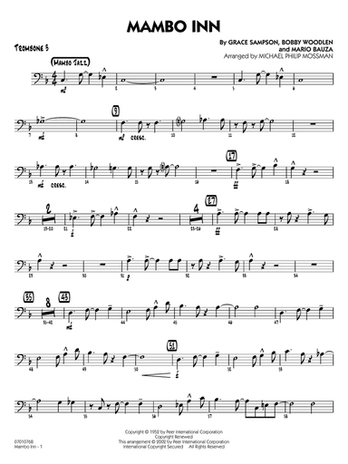 Mambo Inn (arr. Michael Philip Mossman) - Trombone 3