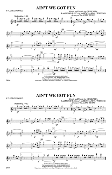 Ain't We Got Fun: Flute