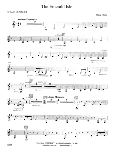 The Emerald Isle: B-flat Bass Clarinet