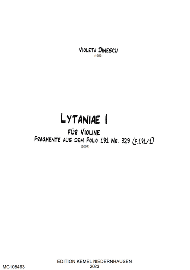 Lytaniae I