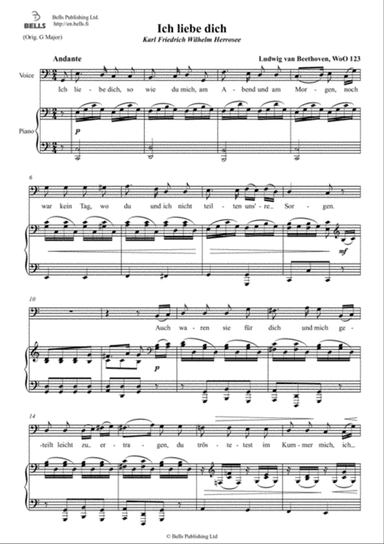 Ich liebe dich, WoO 123 (C Major)
