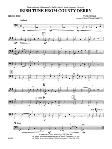 Irish Tune from County Derry: String Bass