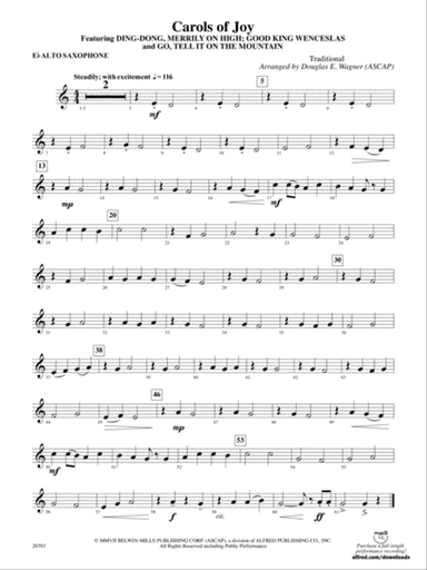 Carols of Joy: E-flat Alto Saxophone