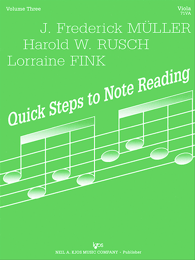 Quick Steps To Notereading, Vol 3 - Viola