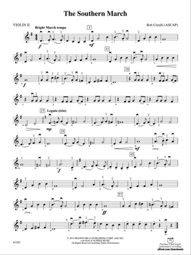 The Southern March: 2nd Violin