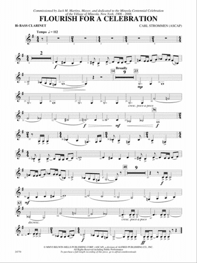 Flourish for a Celebration: B-flat Bass Clarinet