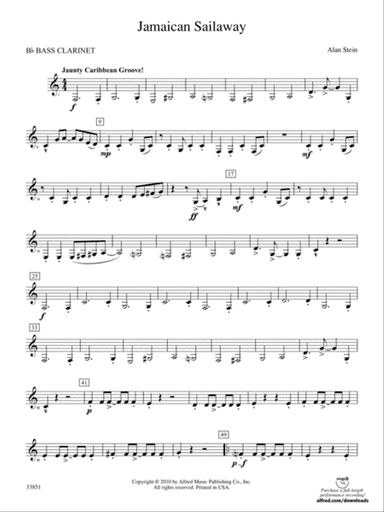 Jamaican Sailaway: B-flat Bass Clarinet