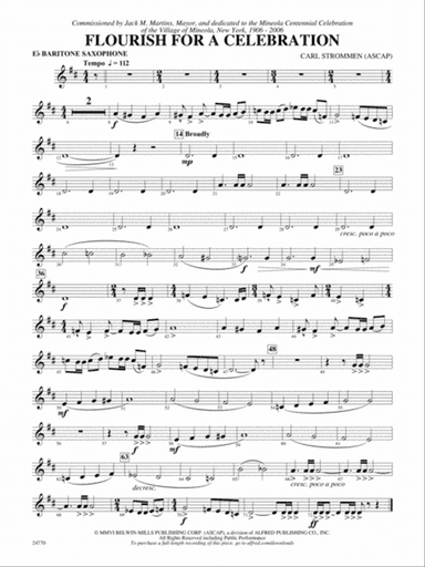 Flourish for a Celebration: E-flat Baritone Saxophone