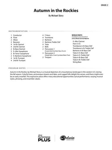 Autumn in the Rockies: Score