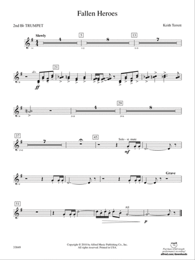 Fallen Heroes: 2nd B-flat Trumpet