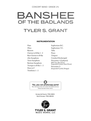 Banshee of the Badlands: Score