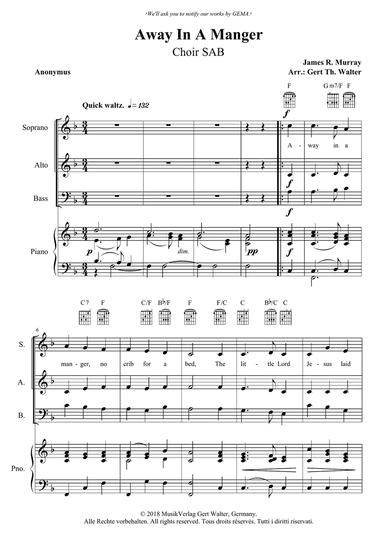 Away In A Manger (1st. version)