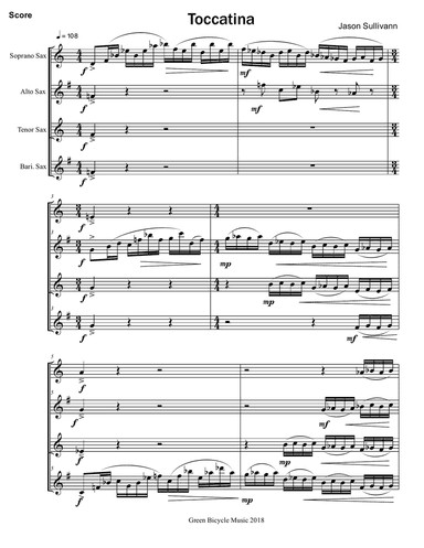 Toccatina for Sax Quartet