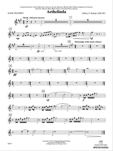 Aethelinda: 2nd B-flat Trumpet