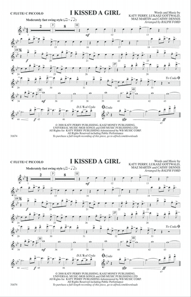 I Kissed a Girl: Flute