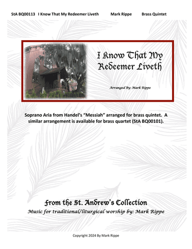 I Know That My Redeemer Liveth (StA BQ00113)