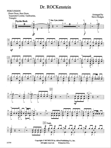 Dr. Rockenstein: 1st Percussion