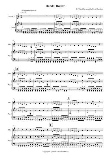 Handel Rocks! for Horn and Piano