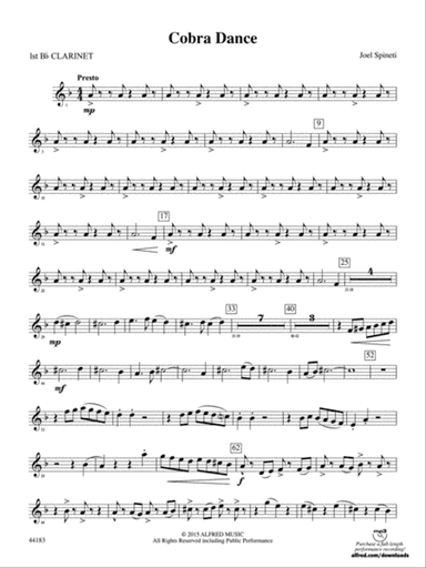 Cobra Dance: 1st B-flat Clarinet