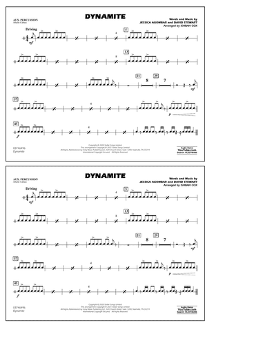 Dynamite (arr. Ishbah Cox) - Aux Percussion