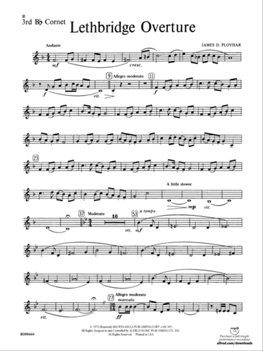 Lethbridge Overture: 3rd B-flat Cornet