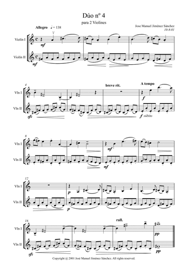 Dúo para 2 violines nº 4