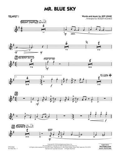 Mr. Blue Sky (arr. Roger Holmes) - Trumpet 1