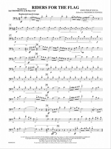 Riders for the Flag: (wp) 2nd B-flat Trombone B.C.