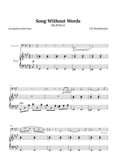 Song Without Words Op.30 No.6