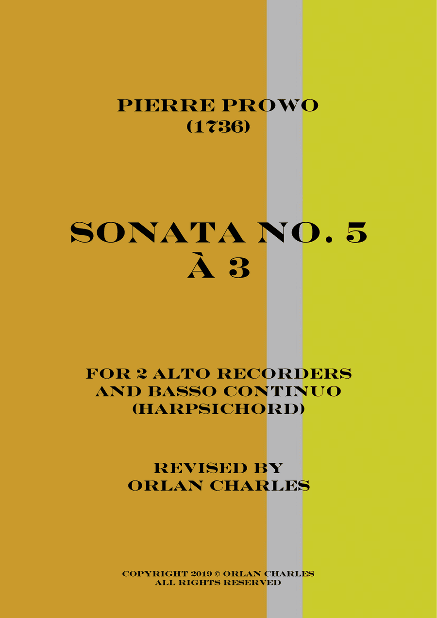 Pierre Prowo - Sonata No. 5 à 3