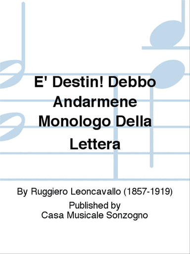 E' Destin! Debbo Andarmene Monologo Della Lettera