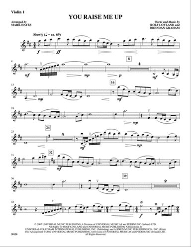 You Raise Me Up: 1st Violin