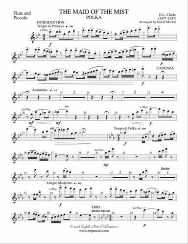The Maid of the Mist (Solo Cornet and Concert Band): Flute