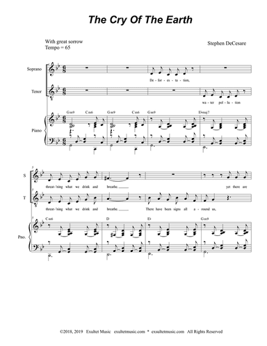The Cry Of The Earth (Duet for Soprano and Tenor Solo)