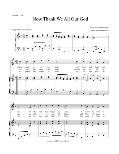 Now Thank We All Our God (Thanksgiving)