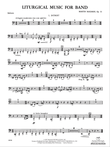 Liturgical Music for Band, Op. 33: Tuba