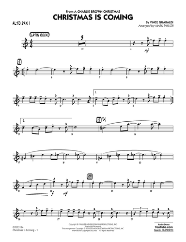 Christmas Is Coming - Alto Sax 1