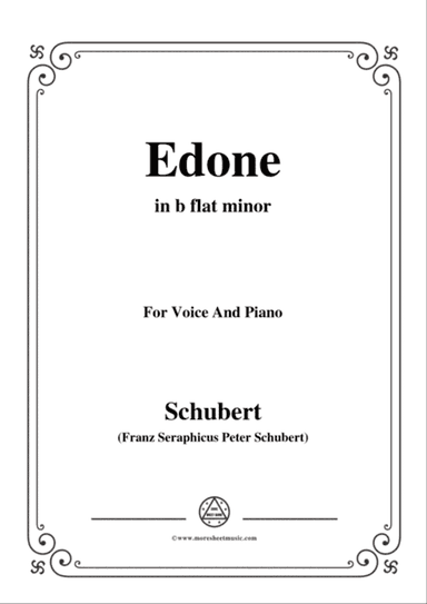 Schubert-Edone,D.445,in b flat minor,for Voice and Piano
