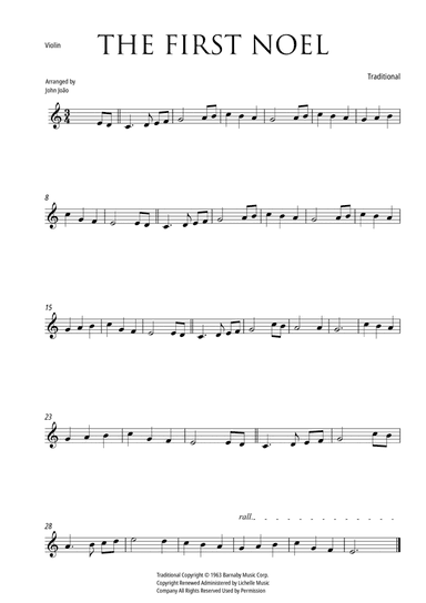 The First Noel (Violin Solo without Bowing)
