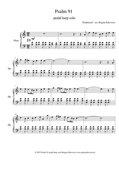 Psalm 91 - pedal harp solo