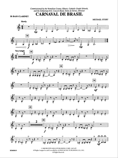 Carnaval de Brasil: B-flat Bass Clarinet
