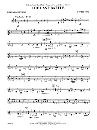 The Last Battle: B-flat Tenor Saxophone