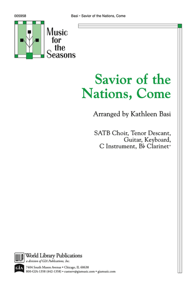 Savior of the Nations, Come
