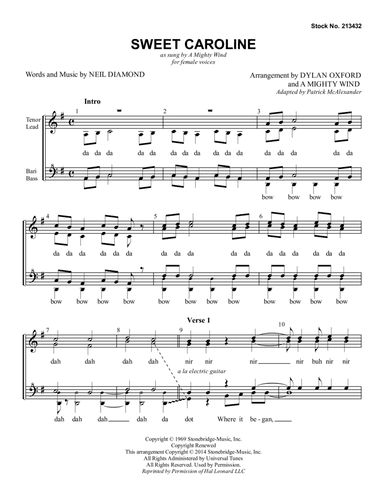 Sweet Caroline (arr. Dylan Oxford & A Mighty Wind)