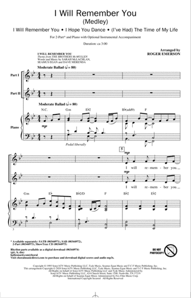 I Will Remember You (Medley)