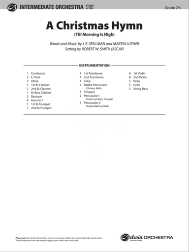 A Christmas Hymn: Score